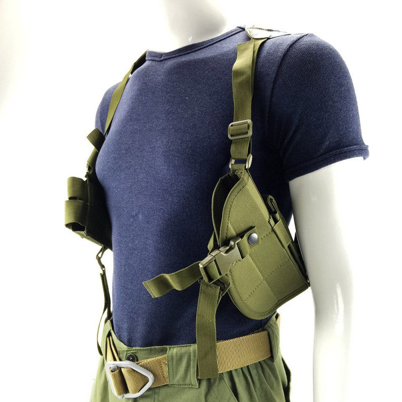 Adjustable Shoulder Pistol Gun Armpit Pouch Holster Rig Horizontal